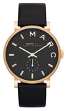 Marc Jacobs Baker Black Dial Black Leather Strap Watch for Women - MBM1269 Buy Now By Marc Jacobs