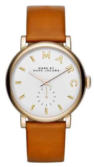Marc Jacobs Baker White Dial Brown Leather Strap Watch for Womern - MBM1316 Buy Now By Marc Jacobs
