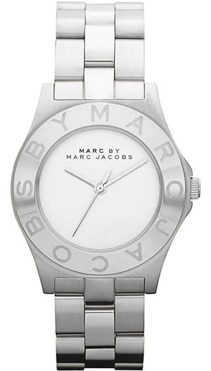 Marc Jacobs Blade Chronograph Silver Dial Silver Steel Strap Watch for Women - MBM3125 Buy Now By Marc Jacobs