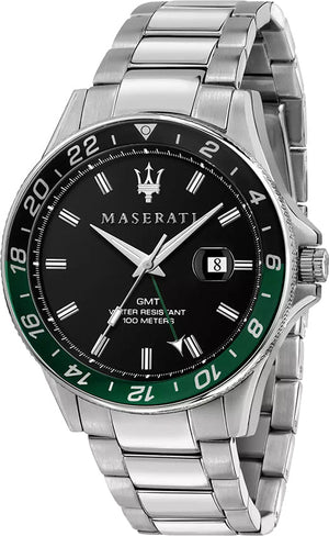 Maserati SFIDA Chronograph Black Dial Silver Steel Strap Watch For Men - R8853140005 Buy Now By Maserati