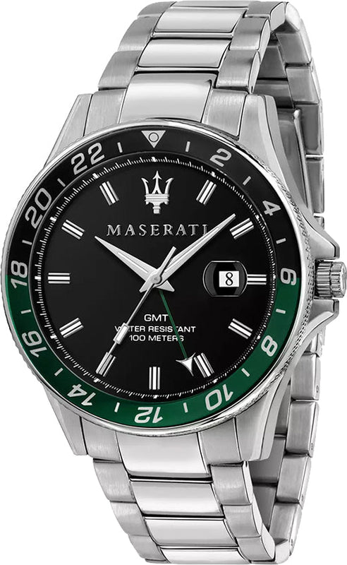 Maserati SFIDA Chronograph Black Dial Silver Steel Strap Watch For Men - R8853140005 Buy Now By Maserati