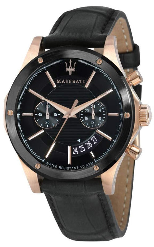Maserati Circuito Black Dial Black Leather Strap Watch For Men - R8871627001 Buy Now By Maserati