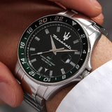 Maserati SFIDA Chronograph Black Dial Silver Steel Strap Watch For Men - R8853140005 Buy Now By Maserati