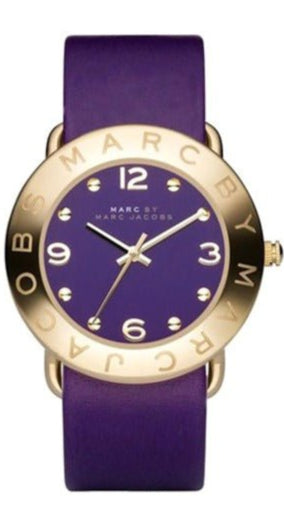 Marc Jacobs Amy Purple Dial Purple Leather Strap Watch for Women - MBM1151 Buy Now By Marc Jacobs