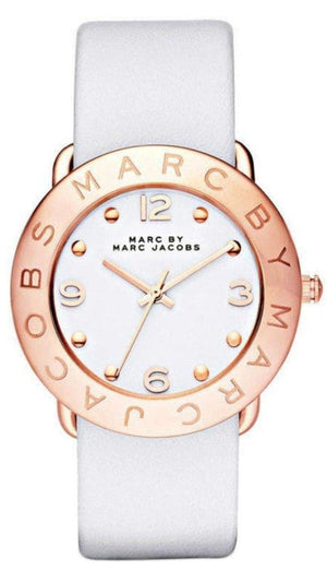 Marc Jacobs Amy White Dial White Leather Strap Watch for Women - MBM1180 Buy Now By Marc Jacobs