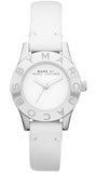 Marc Jacobs Mini Blade White Dial White Leather Strap Watch for Women - MBM1206 Buy Now By Marc Jacobs