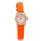 Marc Jacobs Henry Dinky White Dial Orange Leather Strap Watch for Women - MBM1236 Buy Now By Marc Jacobs