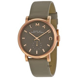 Marc Jacobs Baker Grey Dial Grey Leather Strap Watch for Women - MBM1266 Buy Now By Marc Jacobs
