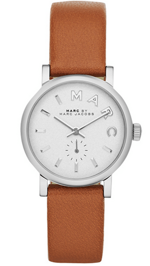Marc Jacobs Baker White Dial Brown Leather Strap Watch for Women - MBM1270 Buy Now By Marc Jacobs