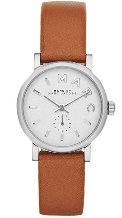Marc Jacobs Baker White Dial Brown Leather Strap Watch for Women - MBM1270 Buy Now By Marc Jacobs