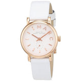 Marc Jacobs Baker White Dial White Leather Strap Watch for Women - MBM1284 Buy Now By Marc Jacobs
