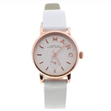 Marc Jacobs Baker White Dial White Leather Strap Watch for Women - MBM1284 Buy Now By Marc Jacobs