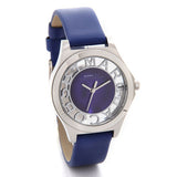 Marc Jacobs Henry Skeleton Blue Dial Blue Leather Strap Watch for Women - MBM1337 Buy Now By Marc Jacobs