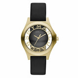 Marc Jacobs Henry Skeleton Black Dial Black Leather Strap Watch for Women - MBM1340 Buy Now By Marc Jacobs