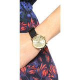 Marc Jacobs Baker Gold Dial Black Leather Strap Watch for Women - MBM1399 Buy Now By Marc Jacobs