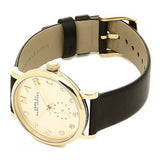 Marc Jacobs Baker Gold Dial Black Leather Strap Watch for Women - MBM1399 Buy Now By Marc Jacobs