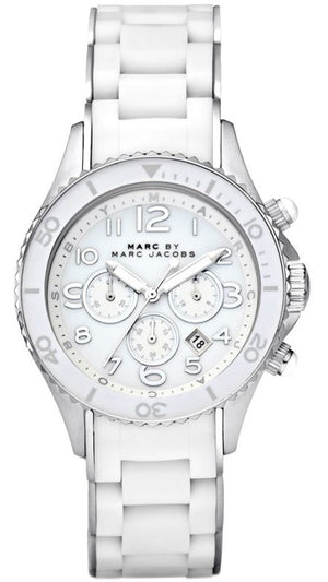 Marc Jacobs Rock White Dial White Silicone Strap Watch for Women - MBM2545 Buy Now By Marc Jacobs