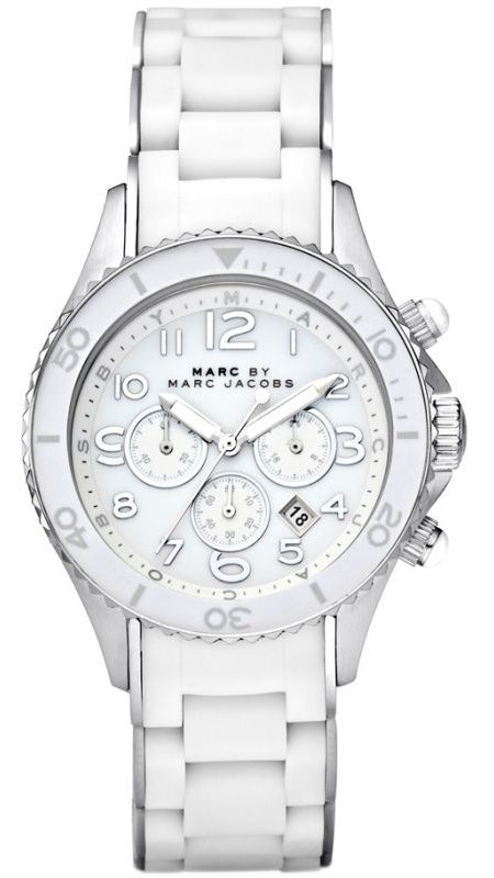 Marc Jacobs Rock White Dial White Silicone Strap Watch for Women - MBM2545 Buy Now By Marc Jacobs
