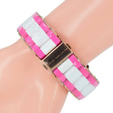 Marc Jacobs Rock Chronograph White Dial Two Tone Silicone Strap Watch for Women - MBM2593 Buy Now By Marc Jacobs