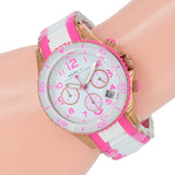 Marc Jacobs Rock Chronograph White Dial Two Tone Silicone Strap Watch for Women - MBM2593 Buy Now By Marc Jacobs