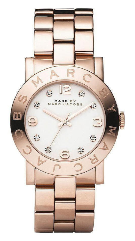 Marc Jacobs Amy White Dial Rose Gold Steel Strap Watch for Women - MBM3077 Buy Now By Marc Jacobs