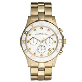 Marc Jacobs Blade Chronograph White Dial Gold Steel Strap Watch for Women - MBM3081 Buy Now By Marc Jacobs