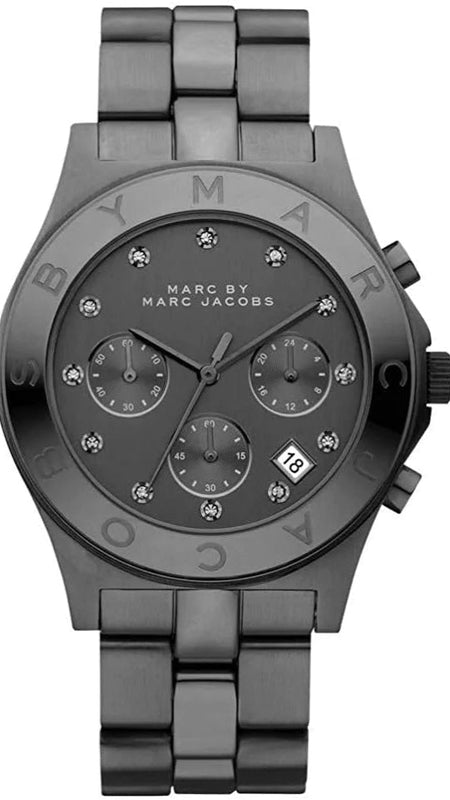 Marc Jacobs Blade Chronograph Black Dial Black Steel Strap Watch for Women - MBM3103 Buy Now By Marc Jacobs