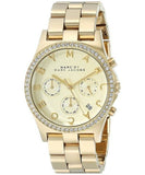 Marc Jacobs Henry Chronograph Gold Dial Gold Steel Strap Watch for Women - MBM3105 Buy Now By Marc Jacobs
