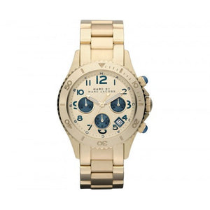 Marc Jacobs Rock Metal Chronograph Gold Dial Gold Steel Strap Watch for Men - MBM3158 Buy Now By Marc Jacobs