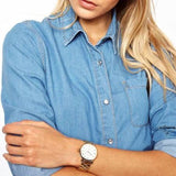 Marc Jacobs Baker White Dial Gold Steel Strap Watch for Women - MBM3243 Buy Now By Marc Jacobs