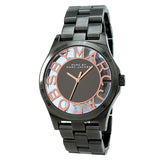 Marc Jacobs Henry Skeleton Black Dial Black Steel Strap Watch for Women - MBM3254 Buy Now By Marc Jacobs