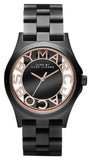 Marc Jacobs Henry Skeleton Black Dial Black Steel Strap Watch for Women - MBM3254 Buy Now By Marc Jacobs