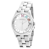 Marc Jacobs Henry Skeleton Silver Dial Silver Steel Strap Watch for Women - MBM3262 Buy Now By Marc Jacobs