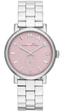 Marc Jacobs Baker Pink Dial Silver Steel Strap Watch for Women - MBM3280 Buy Now By Marc Jacobs