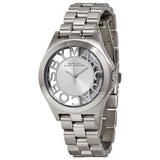 Marc Jacobs Henry Transparent Silver Dial Silver Steel Strap Watch for Women - MBM3205 Buy Now By Marc Jacobs