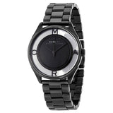 Marc Jacobs Tether Transparent Black Dial Black Steel Strap Watch for Women - MBM3419 Buy Now By Marc Jacobs