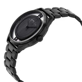 Marc Jacobs Tether Transparent Black Dial Black Steel Strap Watch for Women - MBM3419 Buy Now By Marc Jacobs