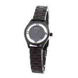 Marc Jacobs Tether Transparent Black Dial Black Steel Strap Watch for Women - MBM3419 Buy Now By Marc Jacobs