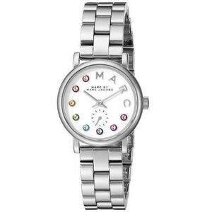 Marc Jacobs Marc White Dial Silver Steel Strap Watch for Women - MBM3420 Buy Now By Marc Jacobs