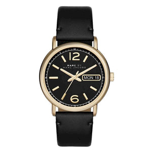 Marc Jacobs Fergus Black Dial Black Leather Strap Watch for Women - MBM8651 Buy Now By Marc Jacobs