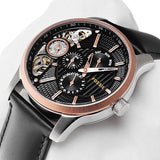 Fossil Twist Multi-Function Chronograph Black Dial Black Leather Strap Watch for Men - ME1099 Buy Now By Fossil