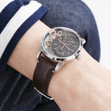 Fossil Townsman Automatic Black Dial Brown Leather Strap Watch for Men - ME1163 Buy Now By Fossil