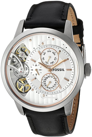 Fossil Townsman Twist Multifunction White Dial Black Leather Strap Watch for Men - ME1164 Buy Now By Fossil