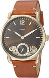 Fossil The Commuter Twist Black Dial Brown Leather Strap Watch for Men - ME1166 Buy Now By Fossil