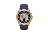 Fossil Grant Automatic Blue Dial Blue Leather Strap Watch for Men - ME3029 Buy Now By Fossil