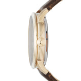 Fossil Townsman Automatic Skeleton Gold Dial Brown Leather Strap Watch for Men - ME3043 Buy Now By Fossil