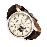 Fossil Townsman Automatic White Dial Brown Leather Strap Watch for Men - ME3064 Buy Now By Fossil