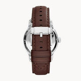 Fossil Townsman Automatic White Dial Brown Leather Strap Watch for Men - ME3064 Buy Now By Fossil