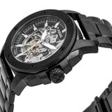 Fossil Modern Machine Automatic Silver Dial Black Steel Strap Watch for Men - ME3080 Buy Now By Fossil