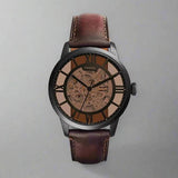Fossil Townsman Automatic Skeleton Brown Dial Brown Leather Strap Watch for Men - ME3098 Buy Now By Fossil